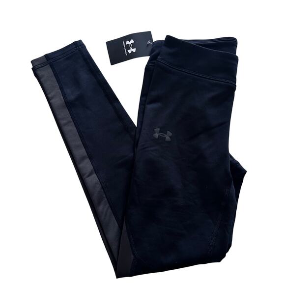 Under Armour Youth Girl's Medium Black Athletic Leggings - Picture 1 of 5